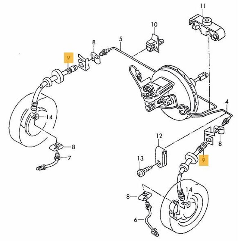 Bremseslange Foran ABS SL5367 VW T4