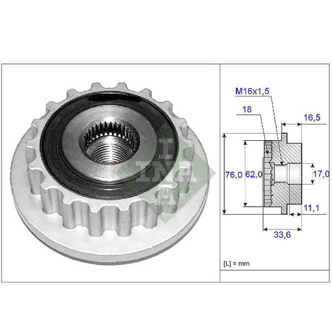 Hovedbilde Dynamo remhjul 2.5TDI VW T5